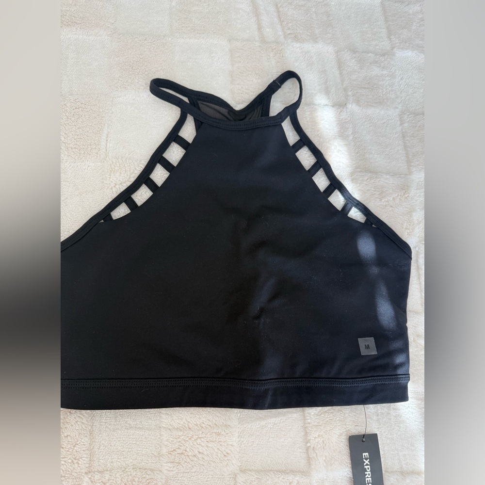 Express Core Performance Sports Bra – Black (Size M) New With Tags